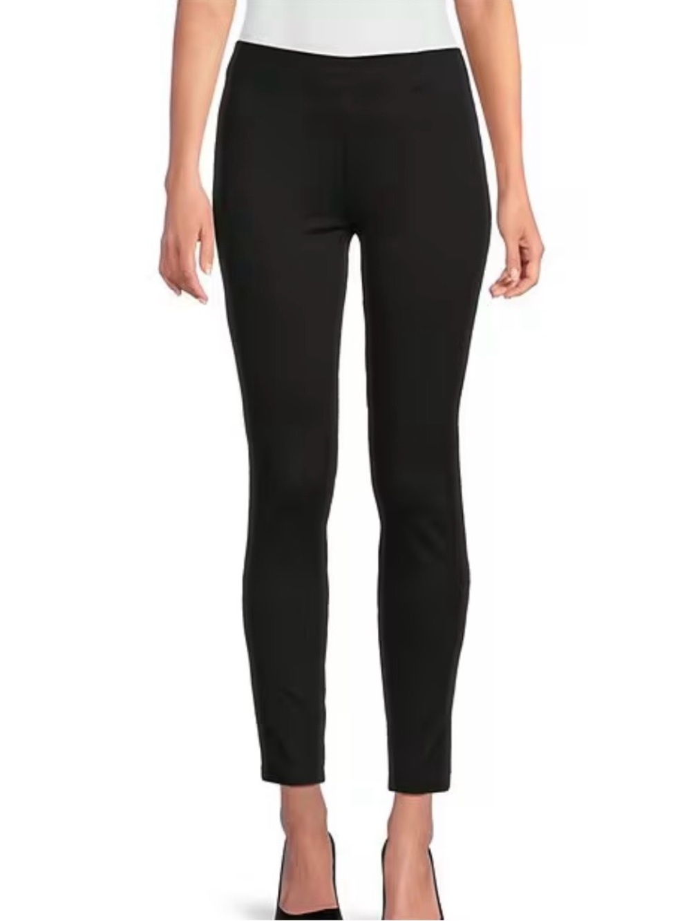 Calvin Klein Women’s Black Pull-On Slim Ankle Straight Leg Pants